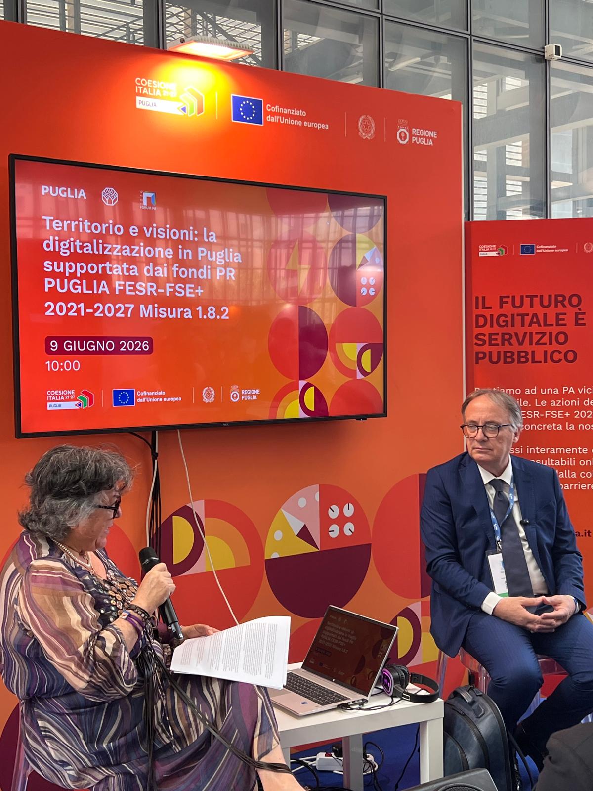 Galleria FORUM PA 2026, L’assessore Sebastiano Leo incontra il ministro Paolo Zangrillo nello stand della Regione Puglia - Diapositiva 2 di 6